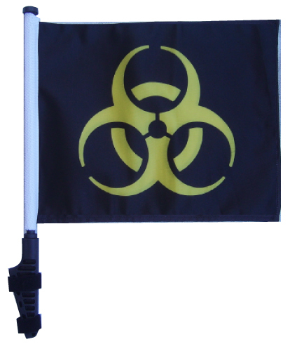 Biohazard Yellow Golf Cart Flag