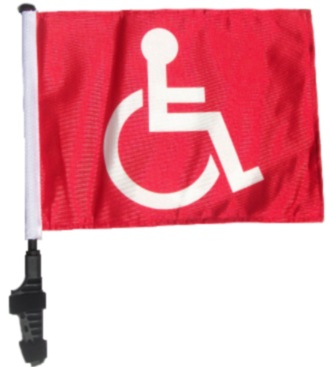 Red Handicap Golf Cart Flag